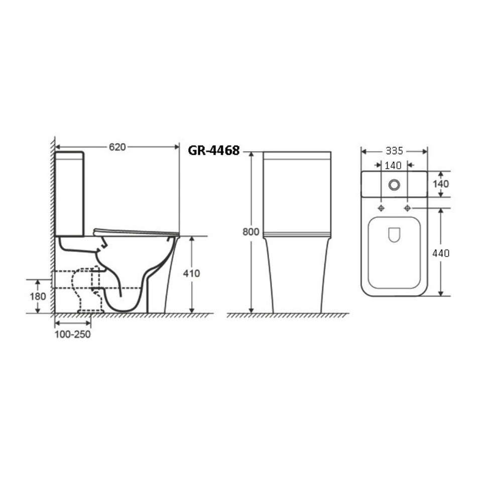 Унитаз-компакт Grossman Galaxy Белый глянцевый GR-4468S Унитаз-компакт Grossman Galaxy Белый глянцевый GR-4468S — изображение 5