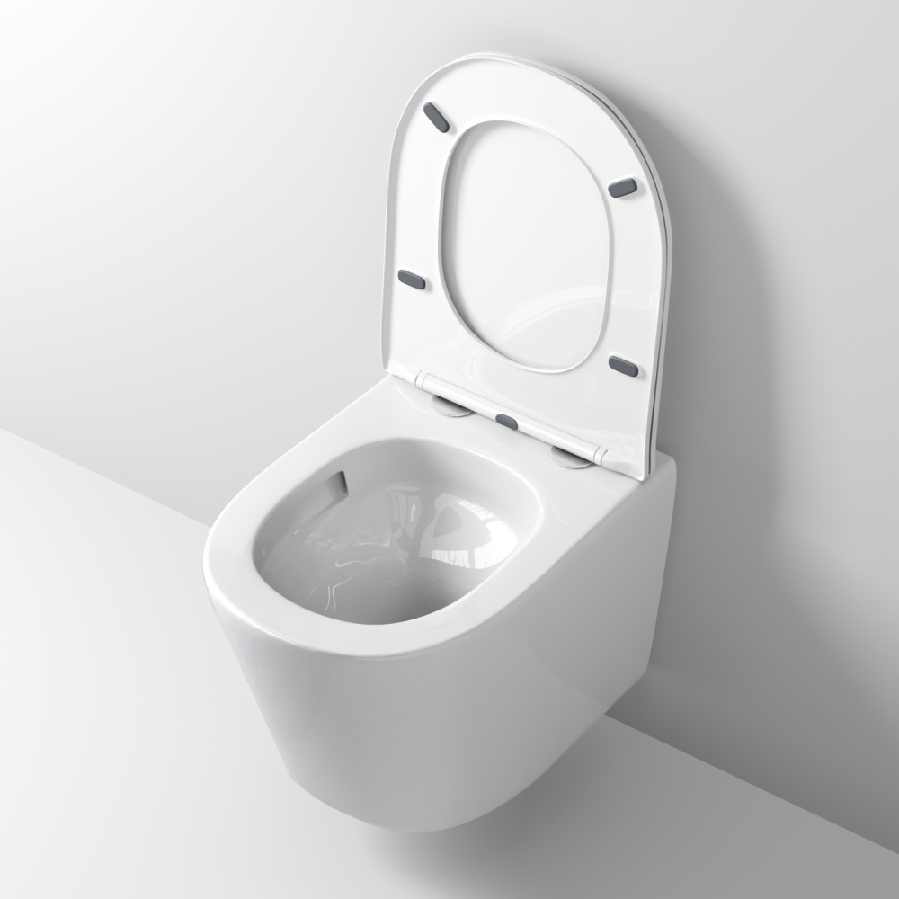 Унитаз подвесной Grossman Tornado с крышкой-сиденье Белый глянцевый GR-4477SQ Унитаз подвесной Grossman Tornado с крышкой-сиденье Белый глянцевый GR-4477SQ — изображение 2