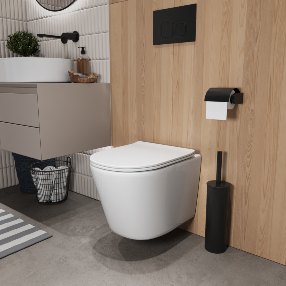 Унитаз подвесной Grossman Tornado с крышкой-сиденье Белый глянцевый GR-4477SQ Унитаз подвесной Grossman Tornado с крышкой-сиденье Белый глянцевый GR-4477SQ — изображение 4