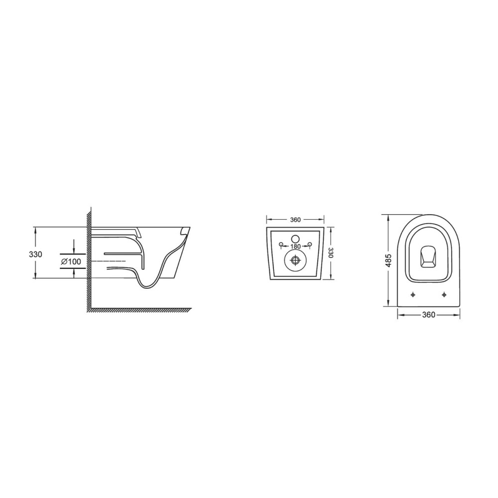Унитаз подвесной Grossman Tornado с крышкой-сиденье Белый глянцевый GR-4477SQ Унитаз подвесной Grossman Tornado с крышкой-сиденье Белый глянцевый GR-4477SQ — изображение 5