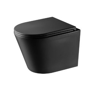 Унитаз подвесной Grossman Tornado с крышкой-сиденье Черный матовый GR-4478BMSQ Унитаз подвесной Grossman Tornado с крышкой-сиденье Черный матовый GR-4478BMSQ