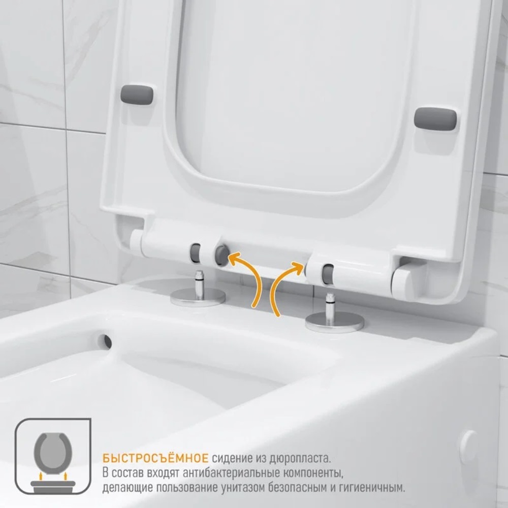 Унитаз-моноблок Grossman Cristal Белый глянцевый GR-4491 Унитаз-моноблок Grossman Cristal Белый глянцевый GR-4491 — изображение 4