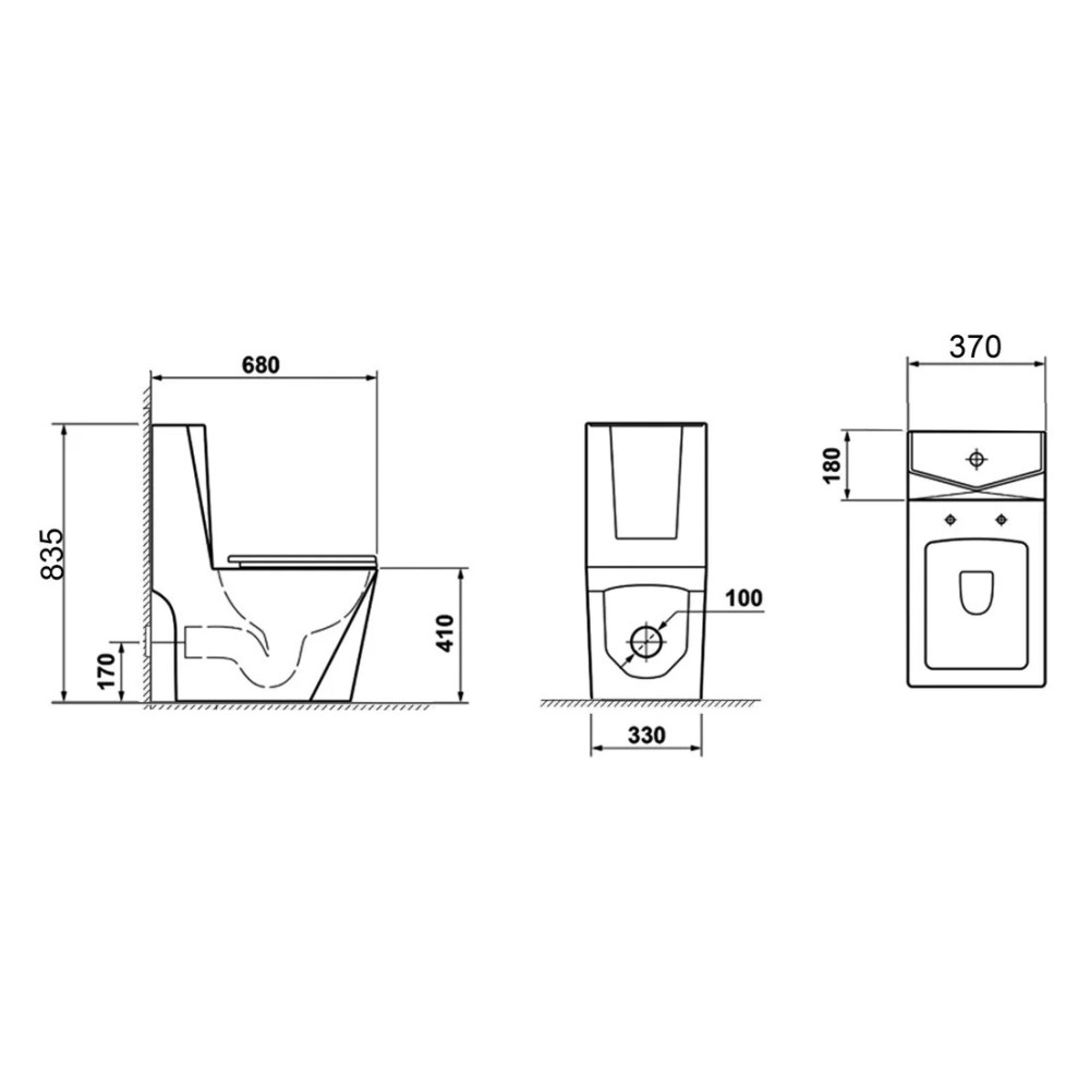 Унитаз-моноблок Grossman Cristal Белый глянцевый GR-4491 Унитаз-моноблок Grossman Cristal Белый глянцевый GR-4491 — изображение 6