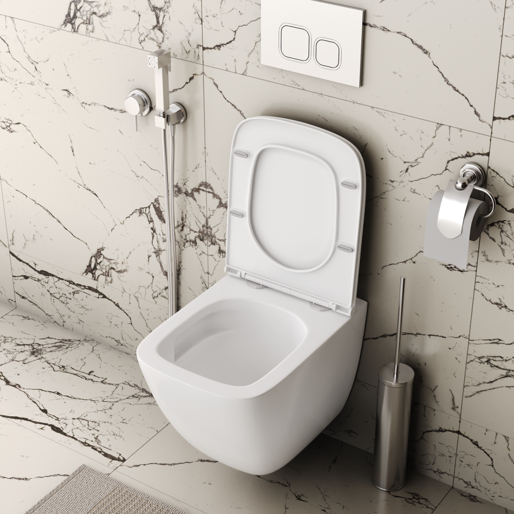 Унитаз подвесной Grossman Tornado с крышкой-сиденье Белый глянцевый GR-4497SQC Унитаз подвесной Grossman Tornado с крышкой-сиденье Белый глянцевый GR-4497SQC — изображение 3