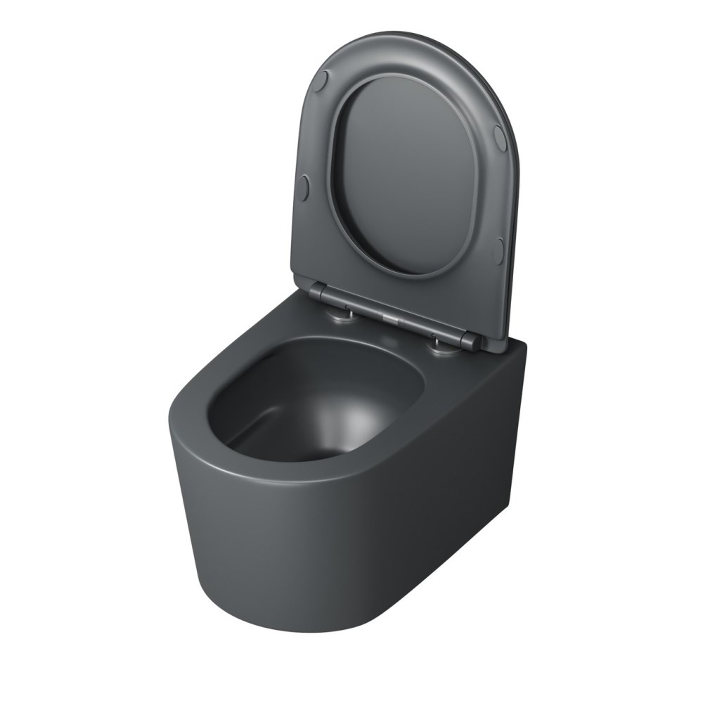 Унитаз подвесной Grossman Tornado с крышкой-сиденье Серый матовый GR-4499GMSQ Унитаз подвесной Grossman Tornado с крышкой-сиденье Серый матовый GR-4499GMSQ — изображение 2