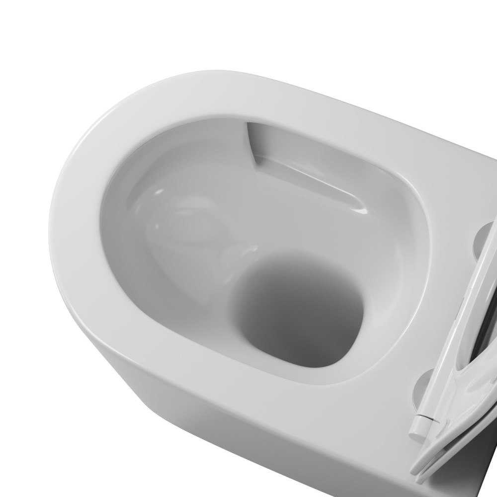 Унитаз подвесной Grossman Tornado с крышкой-сиденье Белый глянцевый GR-4499SQ Унитаз подвесной Grossman Tornado с крышкой-сиденье Белый глянцевый GR-4499SQ — изображение 2