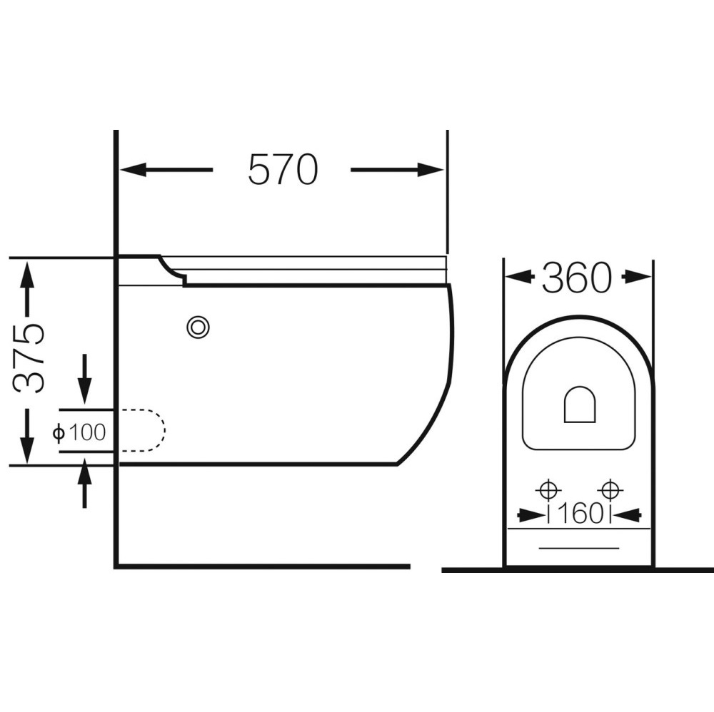 Унитаз подвесной Grossman Impuls с крышкой-сиденье Белый глянцевый GR-5502 Унитаз подвесной Grossman Impuls с крышкой-сиденье Белый глянцевый GR-5502 — изображение 5