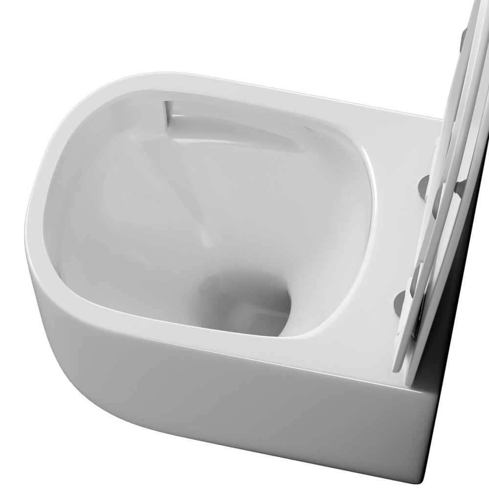 Унитаз подвесной Grossman Thin Rim с крышкой-сиденье Белый глянцевый GR-5605SQ Унитаз подвесной Grossman Thin Rim с крышкой-сиденье Белый глянцевый GR-5605SQ — изображение 2