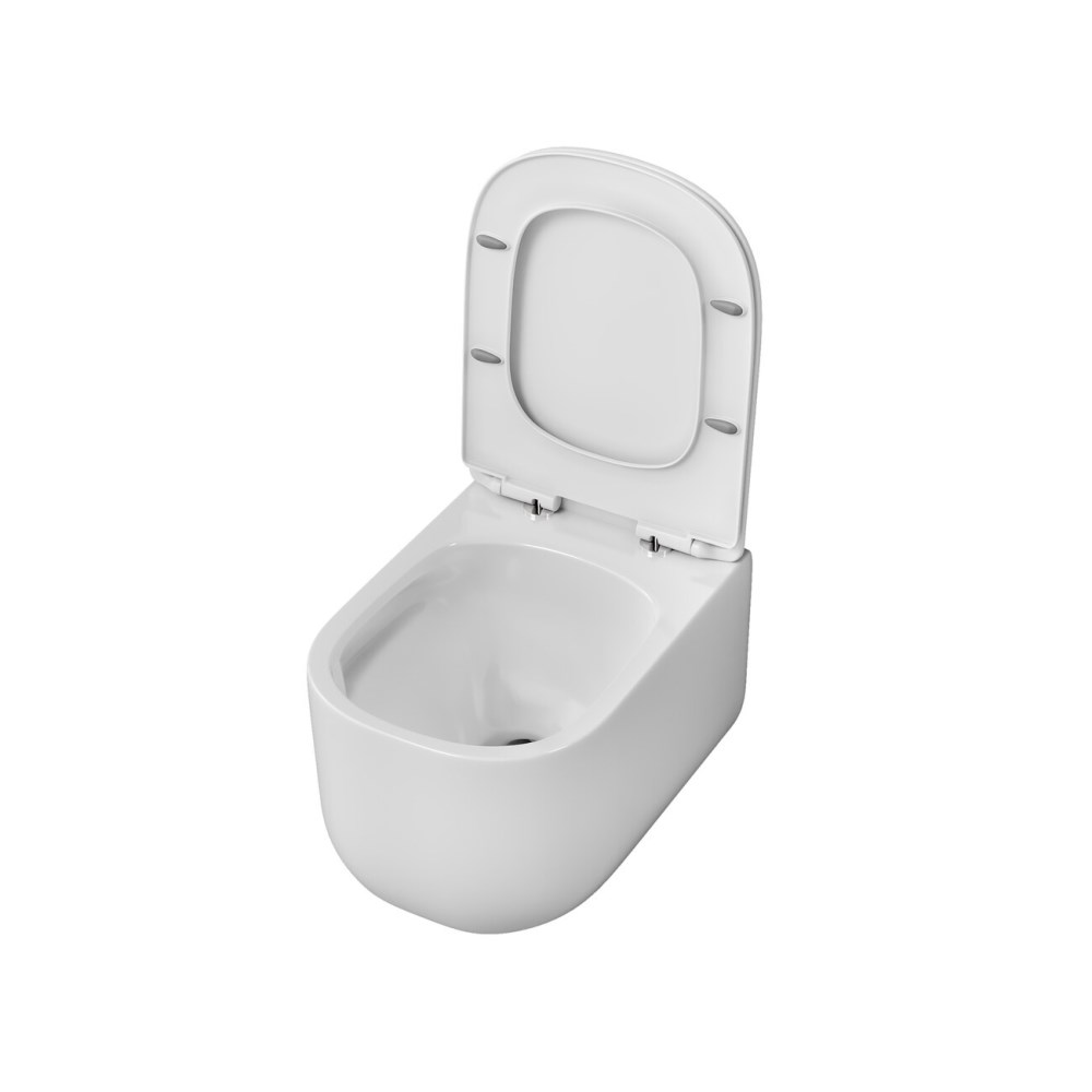 Унитаз подвесной Grossman Thin Rim с крышкой-сиденье Белый глянцевый GR-5605SQ Унитаз подвесной Grossman Thin Rim с крышкой-сиденье Белый глянцевый GR-5605SQ — изображение 3