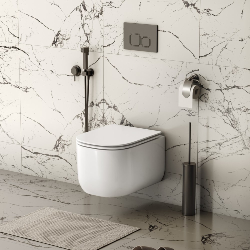 Унитаз подвесной Grossman Thin Rim с крышкой-сиденье Белый глянцевый GR-5605SQ Унитаз подвесной Grossman Thin Rim с крышкой-сиденье Белый глянцевый GR-5605SQ — изображение 4