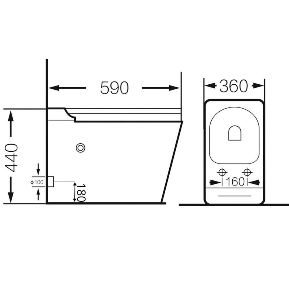 Унитаз приставной Grossman Impuls с крышкой-сиденье Белый глянцевый GR-PR-5501 Унитаз приставной Grossman Impuls с крышкой-сиденье Белый глянцевый GR-PR-5501 — изображение 5