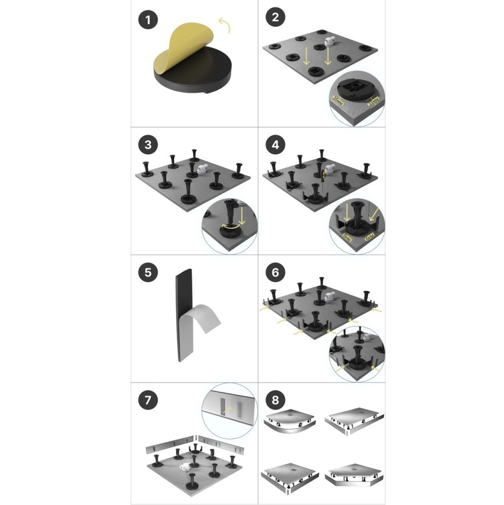Душевой поддон Grossman Strong 100х100 Графит GR-S2100100D Душевой поддон Grossman Strong 100х100 Графит GR-S2100100D — изображение 5