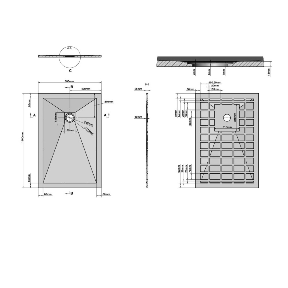 Душевой поддон Grossman Strong 80х120 Графит GR-S280120Q Душевой поддон Grossman Strong 80х120 Графит GR-S280120Q — изображение 6