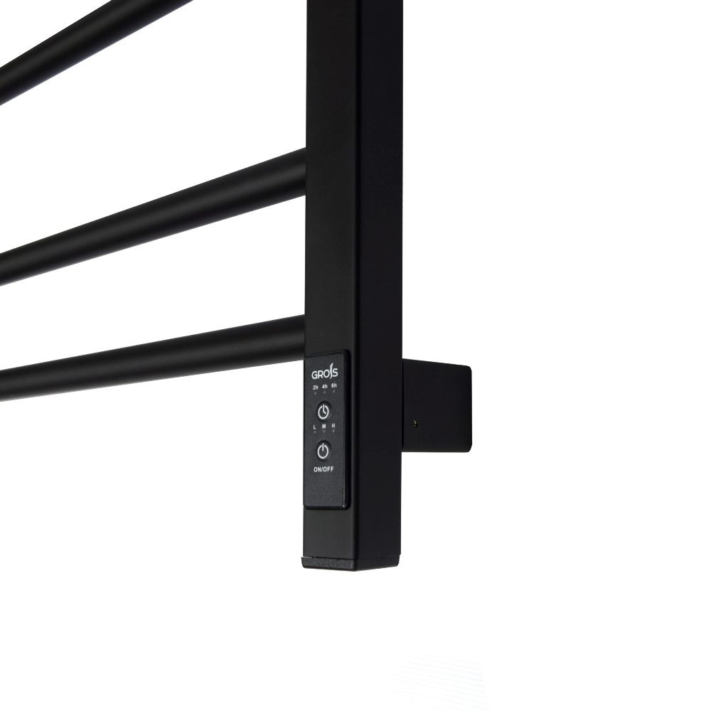 Полотенцесушитель электрический Grois Nex 50х60 Черный матовый GR111 50х60 П6 9005 U Полотенцесушитель электрический Grois Nex 50х60 Черный матовый GR111 50х60 П6 9005 U — изображение 3