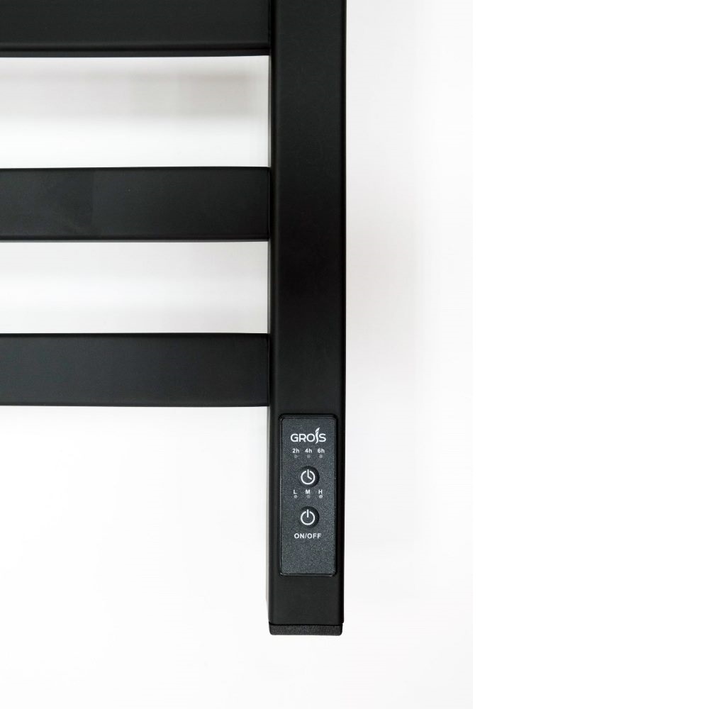 Полотенцесушитель электрический Grois Bruno 50х80 Черный матовый GR122 50х80 П8 9005 U Полотенцесушитель электрический Grois Bruno 50х80 Черный матовый GR122 50х80 П8 9005 U — изображение 3