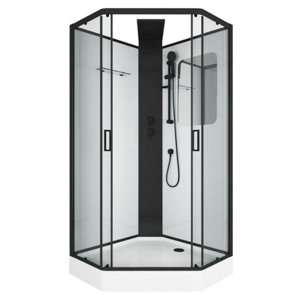 Душевая кабина Grossman Elegans 100х100 Черный / Прозрачное GR250D Душевая кабина Grossman Elegans 100х100 Черный / Прозрачное GR250D