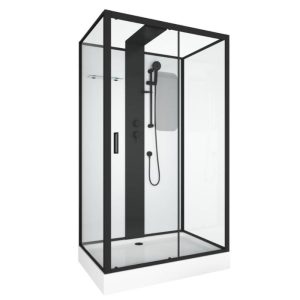 Душевая кабина Grossman Elegans 120х80 Черный / Прозрачное GR252Q