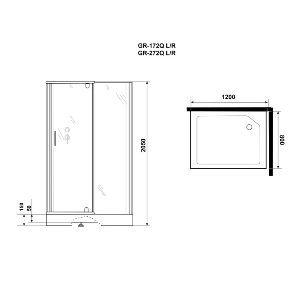 Душевая кабина Grossman Classic 120х80 Черный / С узором GR272QL Душевая кабина Grossman Classic 120х80 Черный / С узором GR272QL — изображение 4