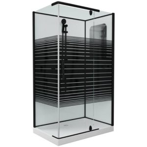 Душевая кабина Grossman Classic 120х80 Черный / С узором GR272QR