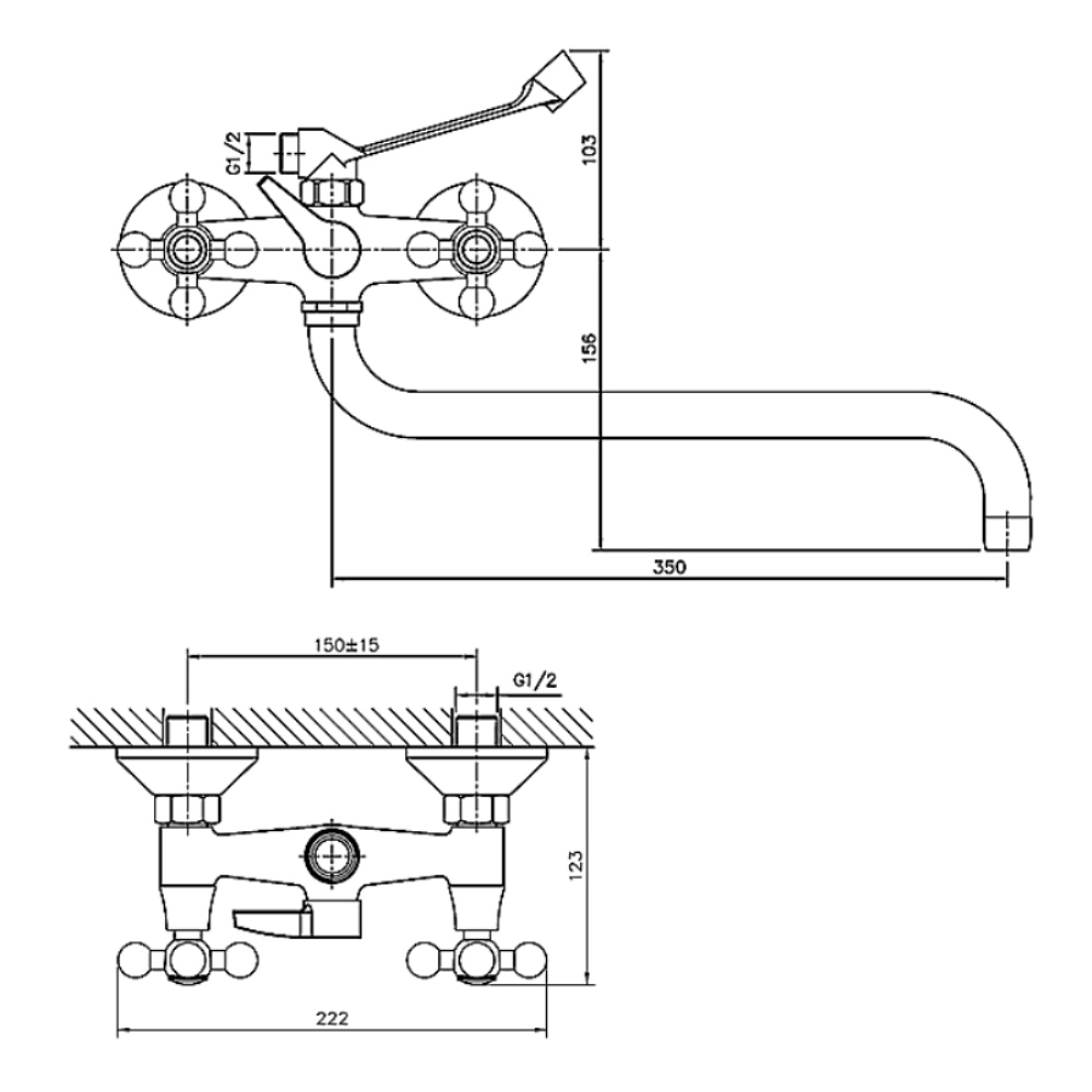 Смеситель для ванны Haiba HB19 Бронза HB2619-4 Смеситель для ванны Haiba HB19 Бронза HB2619-4 — изображение 2
