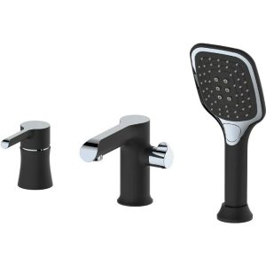 Смеситель на борт ванны Haiba HB805-7 Черный / Хром HB80805-7