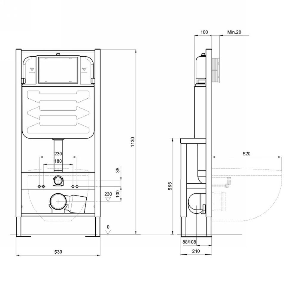 Инсталляция Aquatek INS для скрытого монтажа унитаза отдельностоящая INS-0000016 Инсталляция Aquatek INS для скрытого монтажа унитаза отдельностоящая INS-0000016 — изображение 3