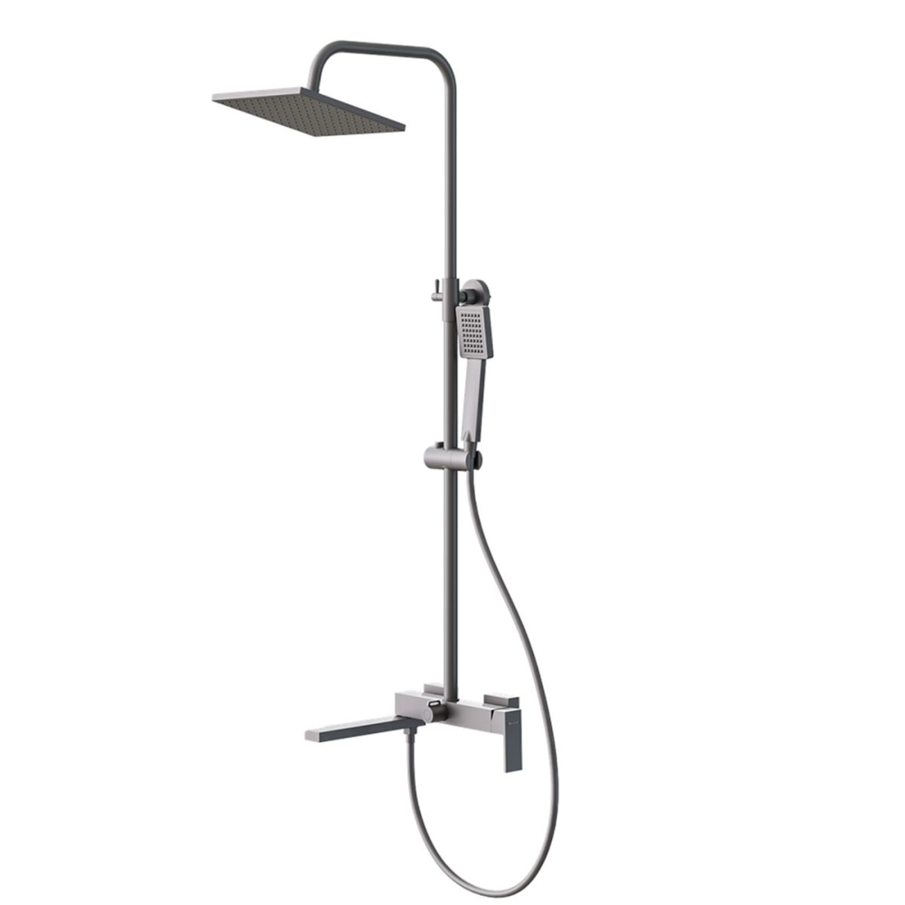 Душевая система Knotlor Stable с изливом Вороненая сталь KN-23/GM Душевая система Knotlor Stable с изливом Вороненая сталь KN-23/GM