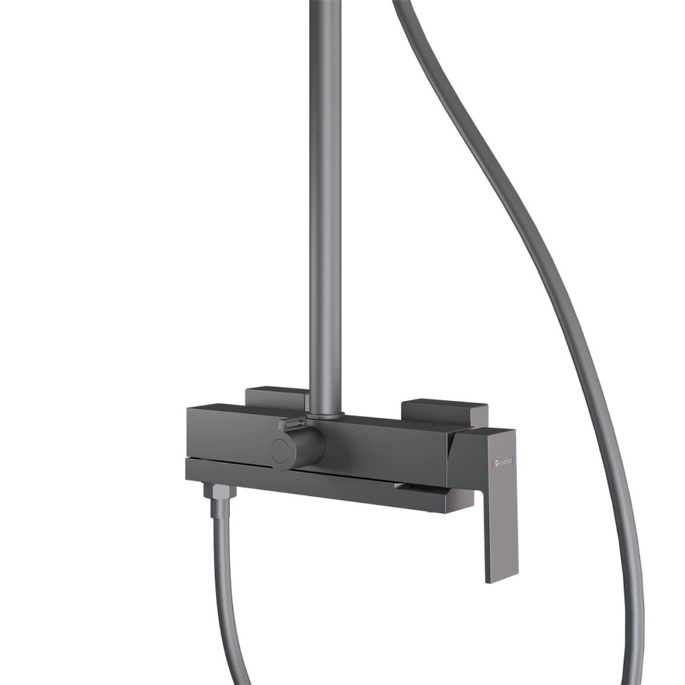 Душевая система Knotlor Stable с изливом Вороненая сталь KN-23/GM Душевая система Knotlor Stable с изливом Вороненая сталь KN-23/GM — изображение 2