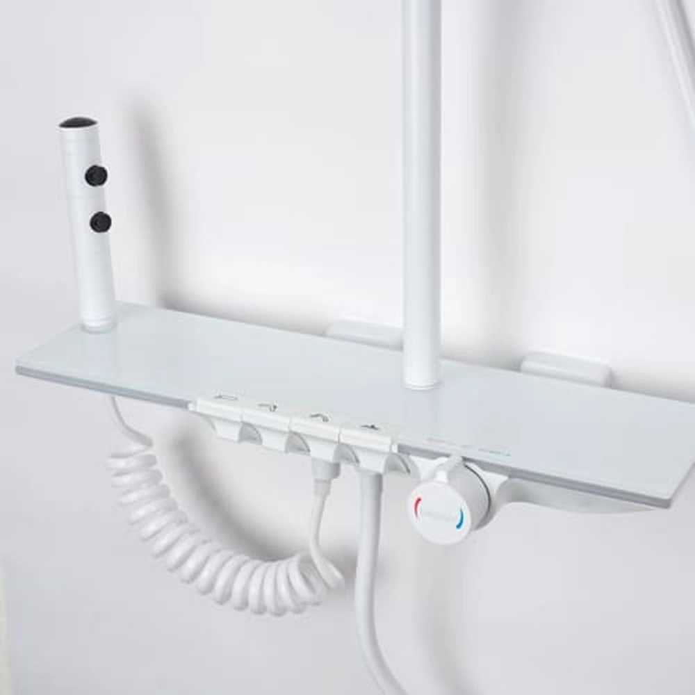 Душевая система Dikalan с изливом Белый глянцевый Kn90132 Душевая система Dikalan с изливом Белый глянцевый Kn90132 — изображение 2