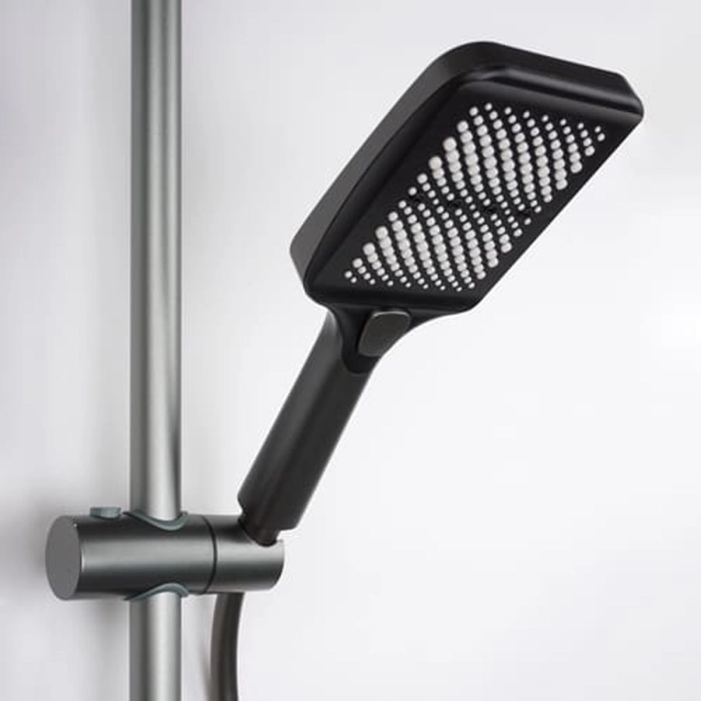 Душевая система Dikalan с изливом Серый глянцевый Kn90138 Душевая система Dikalan с изливом Серый глянцевый Kn90138 — изображение 2