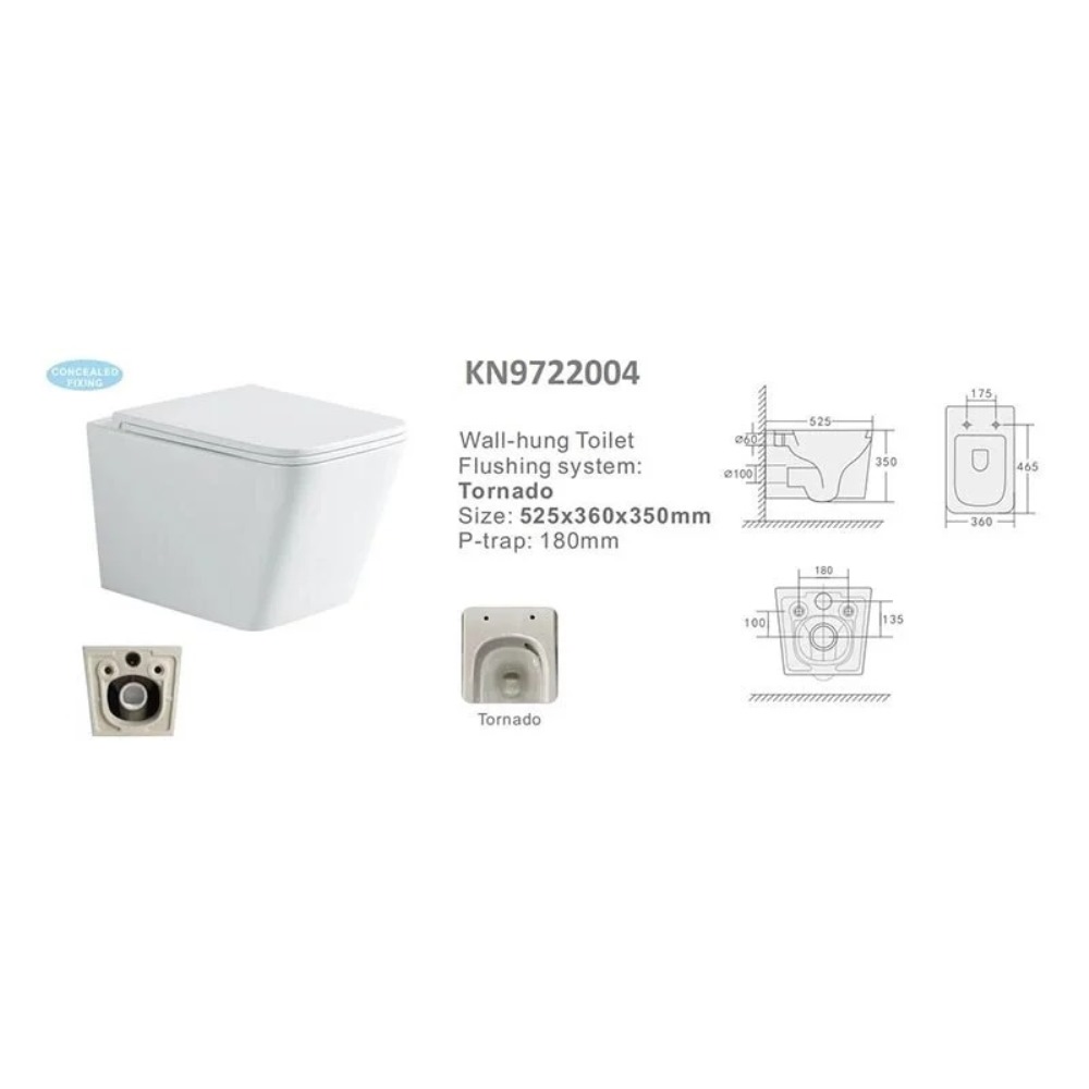 Унитаз подвесной Knois KN972 Белый глянцевый KN9722004 Унитаз подвесной Knois KN972 Белый глянцевый KN9722004 — изображение 5