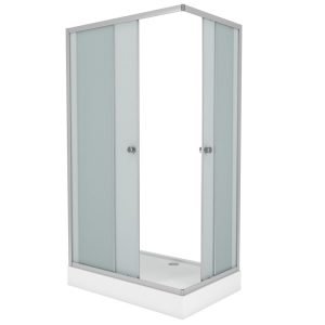 Душевой уголок Niagara Eco 120х80 с поддоном Хром / Матовое NG-012-14Q