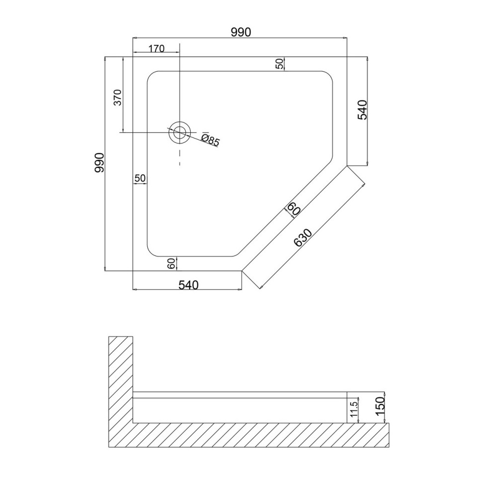 Душевой поддон Niagara Nova 100х100 Белый глянцевый NG-100-100D RUS Душевой поддон Niagara Nova 100х100 Белый глянцевый NG-100-100D RUS — изображение 2