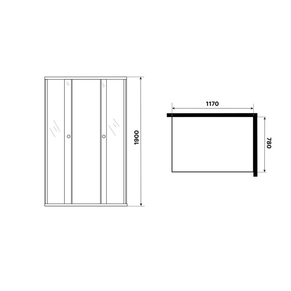 Душевой уголок Niagara Eco 117х78 Черный / Тонированное NG-1012-14QT Душевой уголок Niagara Eco 117х78 Черный / Тонированное NG-1012-14QT — изображение 5