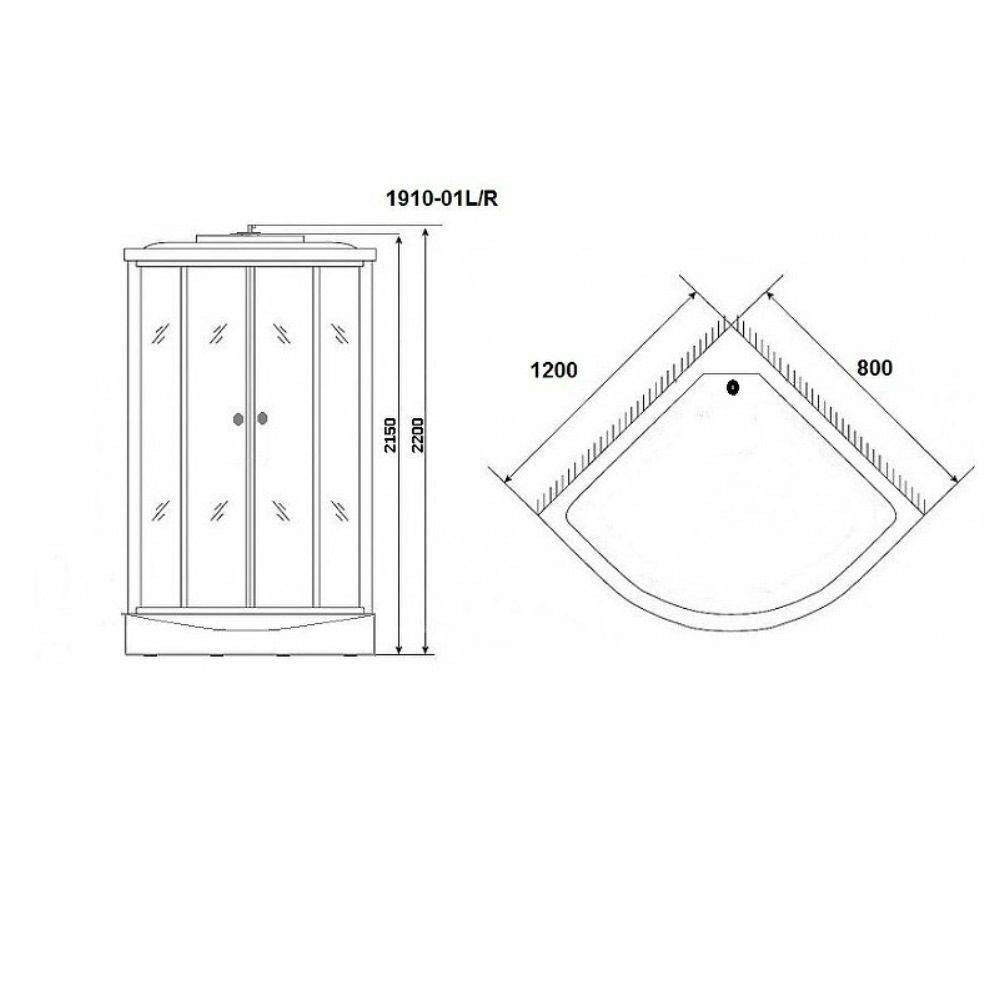 Душевая кабина Niagara Ultra 120х80 левая Черный / Тонированное NG-1910-01L Душевая кабина Niagara Ultra 120х80 левая Черный / Тонированное NG-1910-01L — изображение 4
