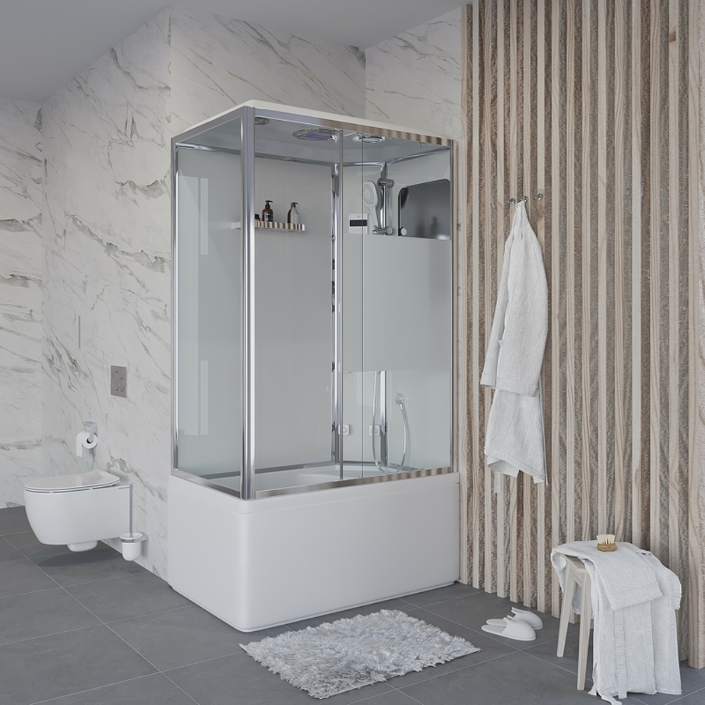 Душевая кабина Niagara Ultra 120х80 правая Хром / Прозрачное NG-307-01R Душевая кабина Niagara Ultra 120х80 правая Хром / Прозрачное NG-307-01R — изображение 2