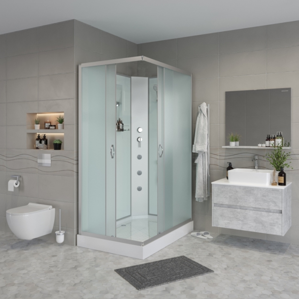 Душевая кабина Niagara Classic 100х80 Хром / Матовое NG-43085-14QBKG Душевая кабина Niagara Classic 100х80 Хром / Матовое NG-43085-14QBKG — изображение 2