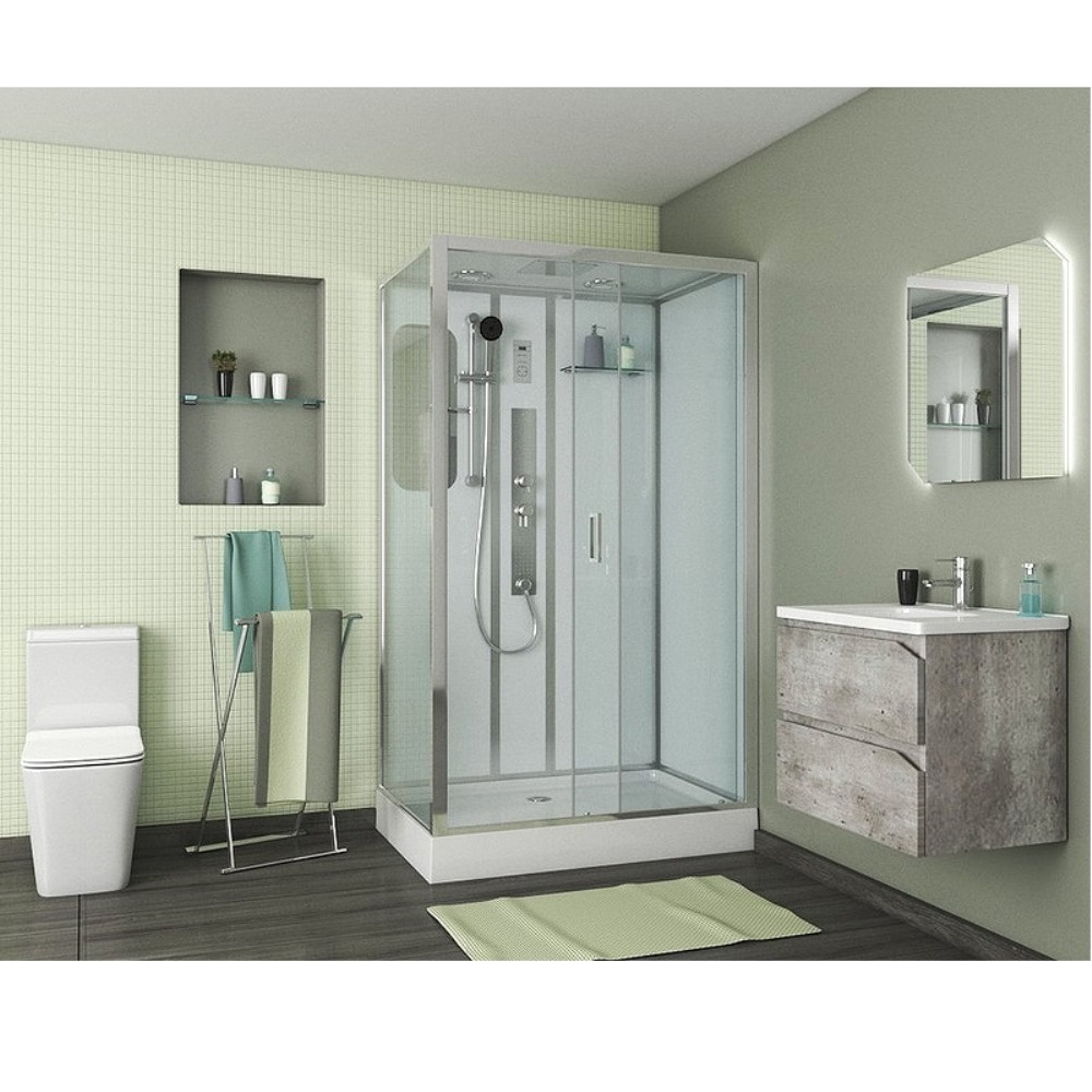 Душевая кабина Niagara Premium 80х120 правая Хром / Прозрачное NG-6012-01GQR Душевая кабина Niagara Premium 80х120 правая Хром / Прозрачное NG-6012-01GQR — изображение 2