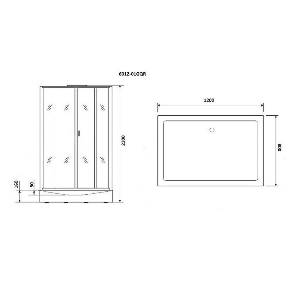Душевая кабина Niagara Premium 80х120 правая Хром / Прозрачное NG-6012-01GQR Душевая кабина Niagara Premium 80х120 правая Хром / Прозрачное NG-6012-01GQR — изображение 3