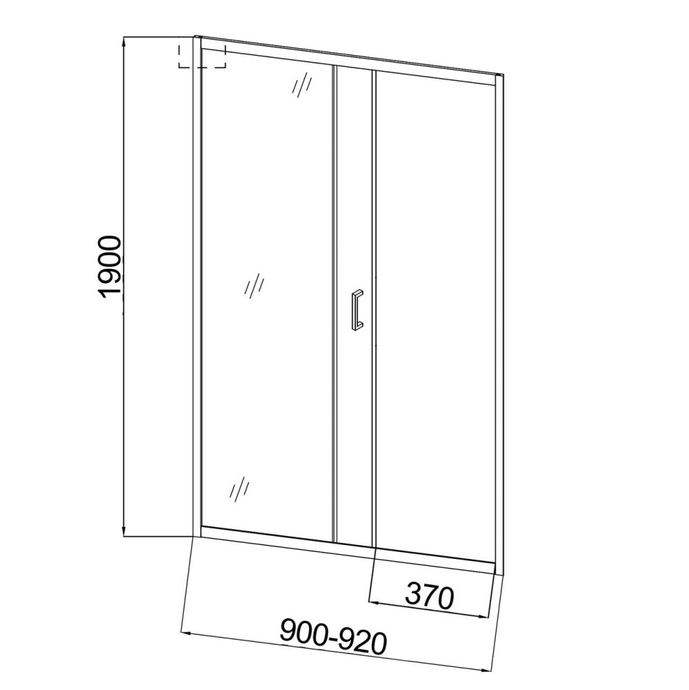 Душевая дверь Niagara Eco 90 Хром / Прозрачное NG-631-9A Душевая дверь Niagara Eco 90 Хром / Прозрачное NG-631-9A — изображение 5