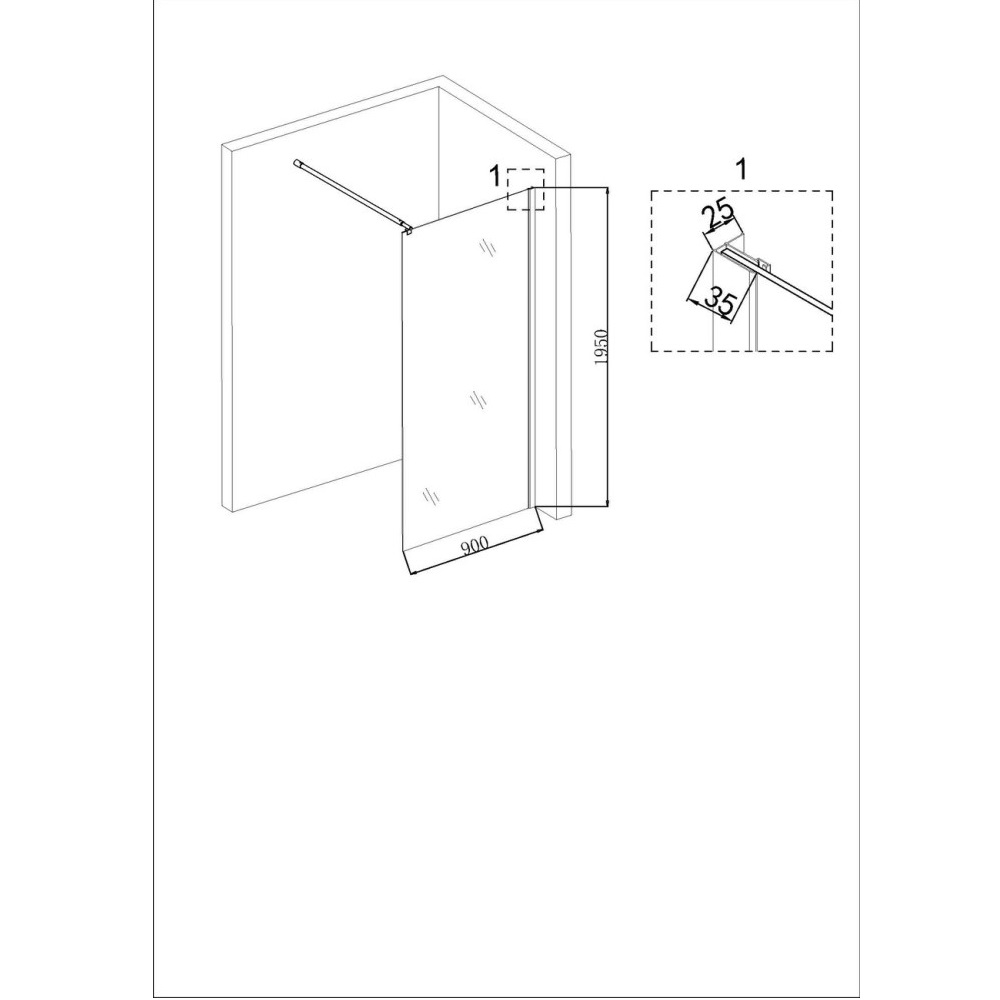 Душевая перегородка Niagara Nova 90 Хром / Прозрачное NG-663-90 Душевая перегородка Niagara Nova 90 Хром / Прозрачное NG-663-90 — изображение 4