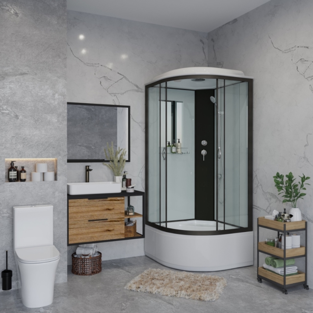 Душевая кабина Niagara Classic 100х100 Черный / Прозрачное NG-6709-14 Душевая кабина Niagara Classic 100х100 Черный / Прозрачное NG-6709-14 — изображение 2