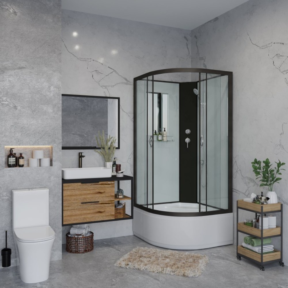 Душевая кабина Niagara Classic 100х100 Черный / Прозрачное NG-6709-14BK Душевая кабина Niagara Classic 100х100 Черный / Прозрачное NG-6709-14BK — изображение 2