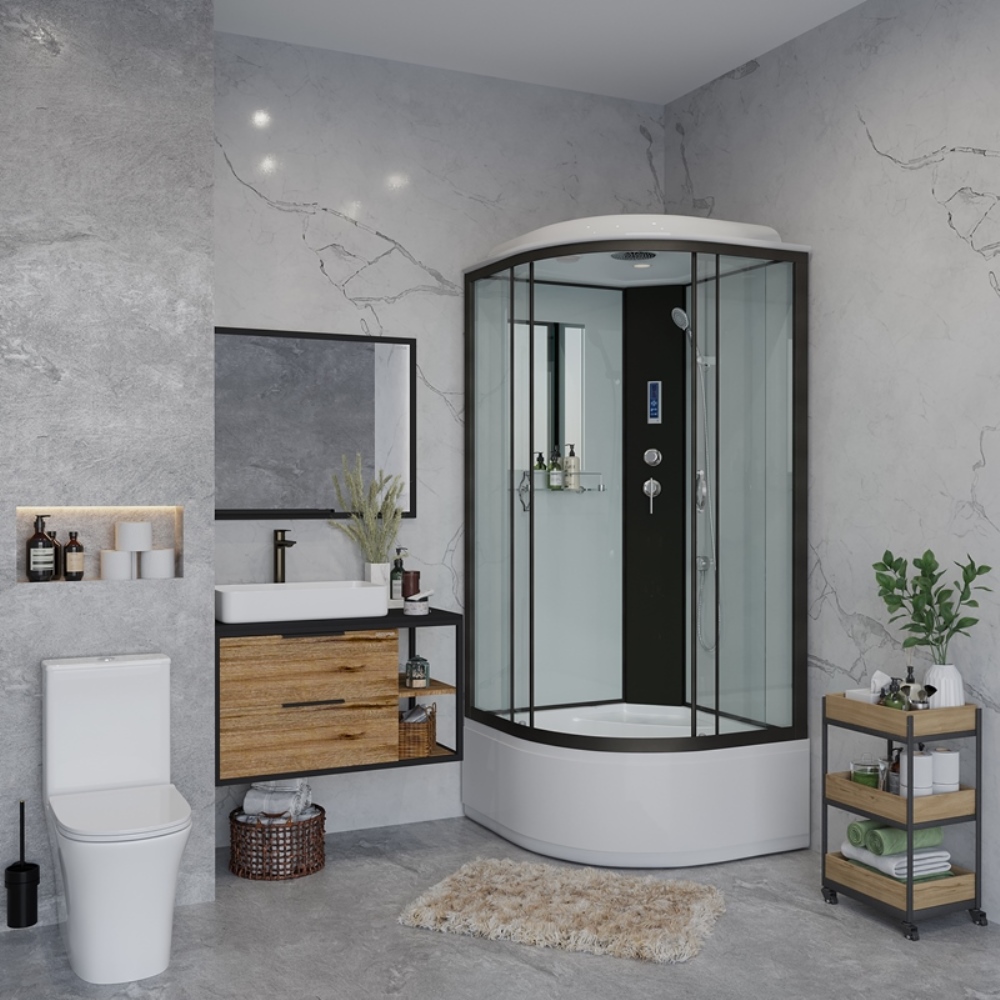 Душевая кабина Niagara Classic 100х100 Черный / Прозрачное NG-6709-14P Душевая кабина Niagara Classic 100х100 Черный / Прозрачное NG-6709-14P — изображение 2