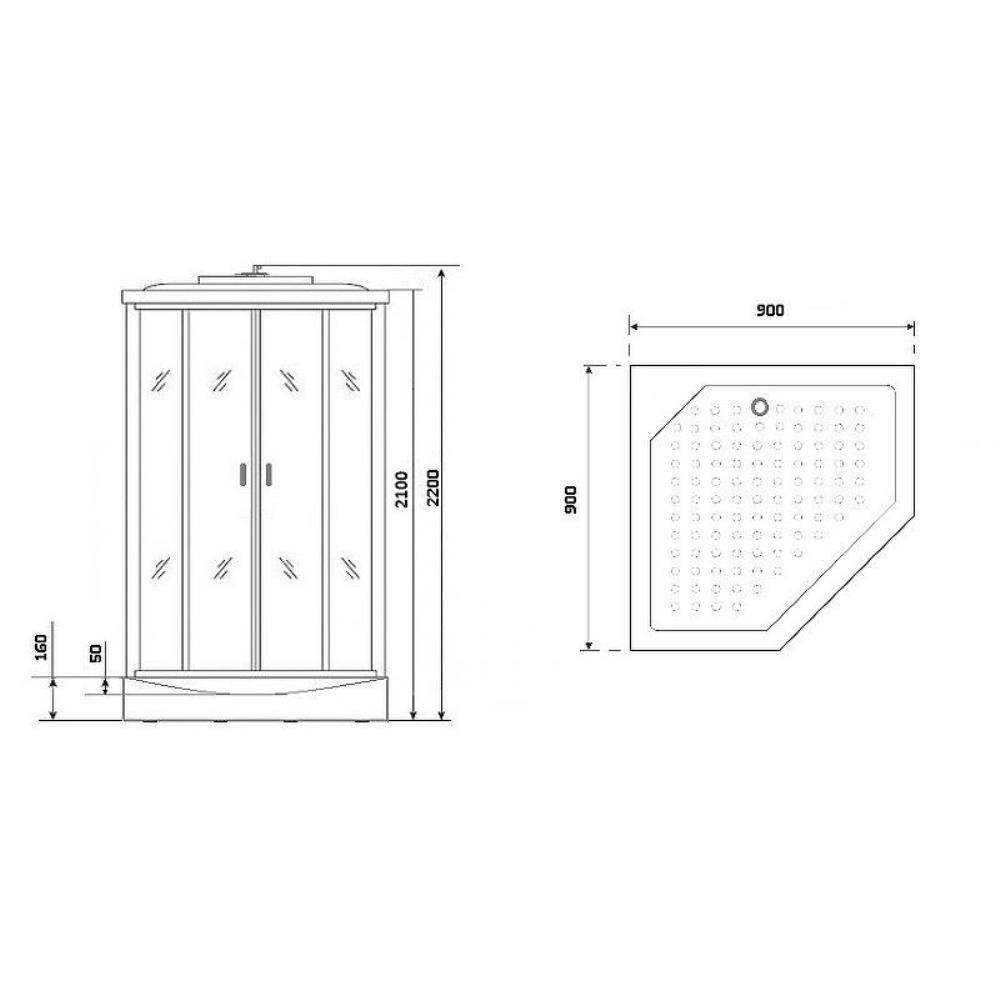 Душевая кабина Niagara Premium 90х90 Черный / Тонированное NG-6901-01GDBLACK Душевая кабина Niagara Premium 90х90 Черный / Тонированное NG-6901-01GDBLACK — изображение 4