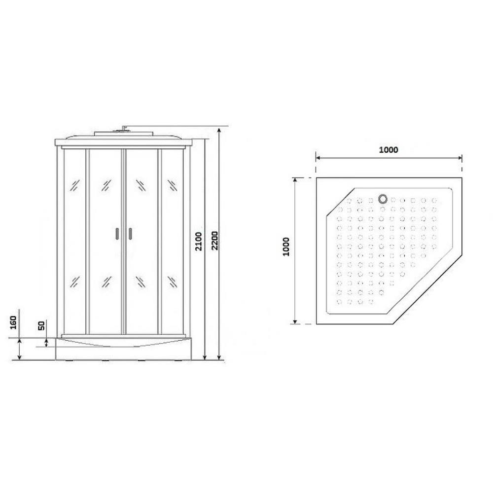 Душевая кабина Niagara Premium 100х100 Черный / Тонированное NG-6902-01GDBLACK Душевая кабина Niagara Premium 100х100 Черный / Тонированное NG-6902-01GDBLACK — изображение 4