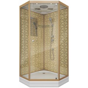 Душевая кабина Niagara Luxe 100х100 Золото / Прозрачное NG-7702DG