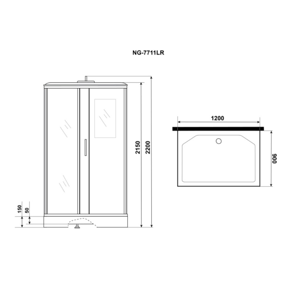 Душевая кабина Niagara Luxe 120х90 левая Хром / Прозрачное NG-7711WL Душевая кабина Niagara Luxe 120х90 левая Хром / Прозрачное NG-7711WL — изображение 4