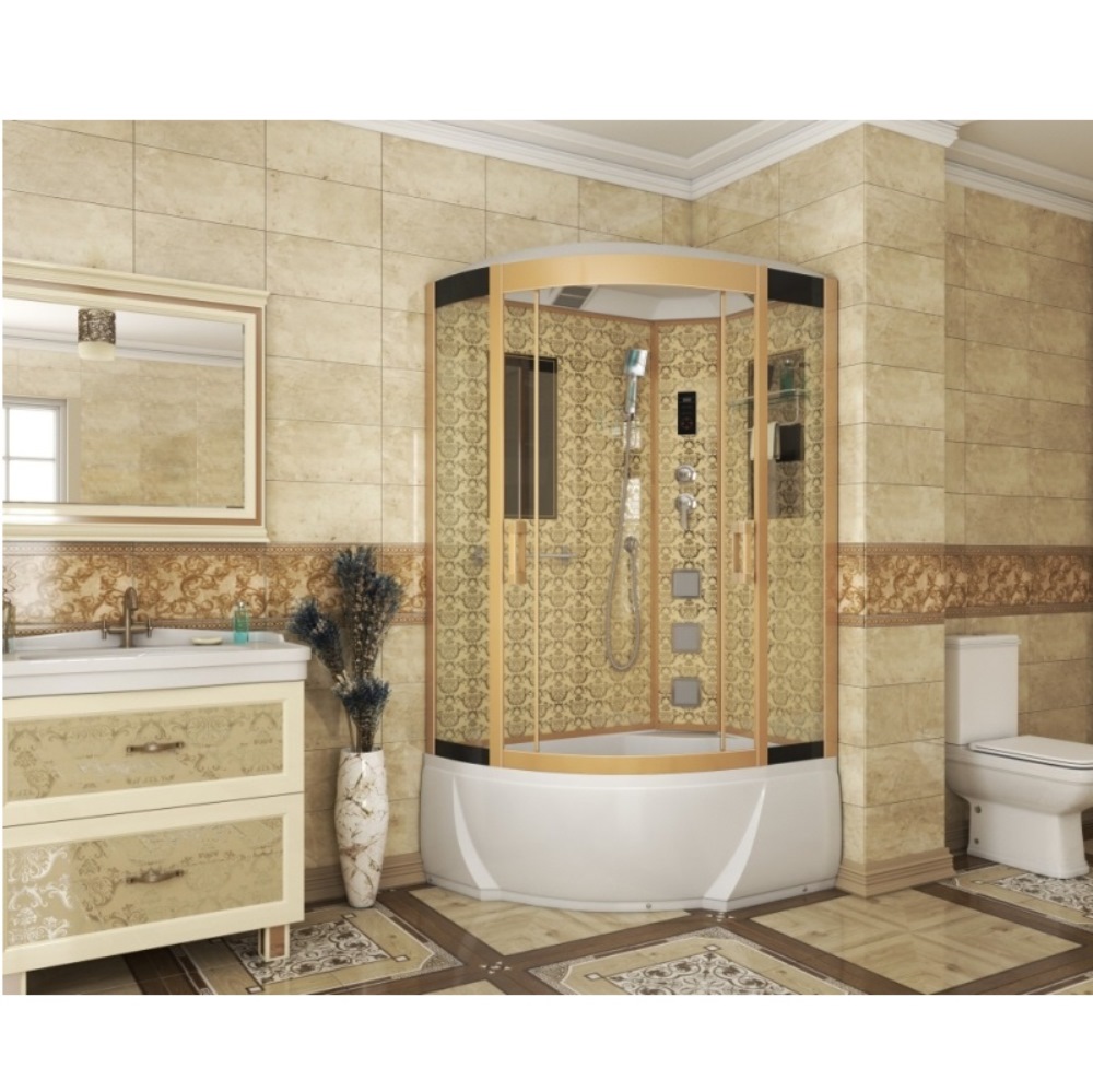 Душевая кабина Niagara Luxe 120х80 правая Золото / Прозрачное NG-7712GR Душевая кабина Niagara Luxe 120х80 правая Золото / Прозрачное NG-7712GR — изображение 2