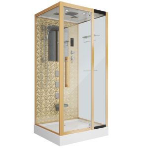 Душевая кабина Niagara Luxe 100х90 Золото / Прозрачное NG-7714G